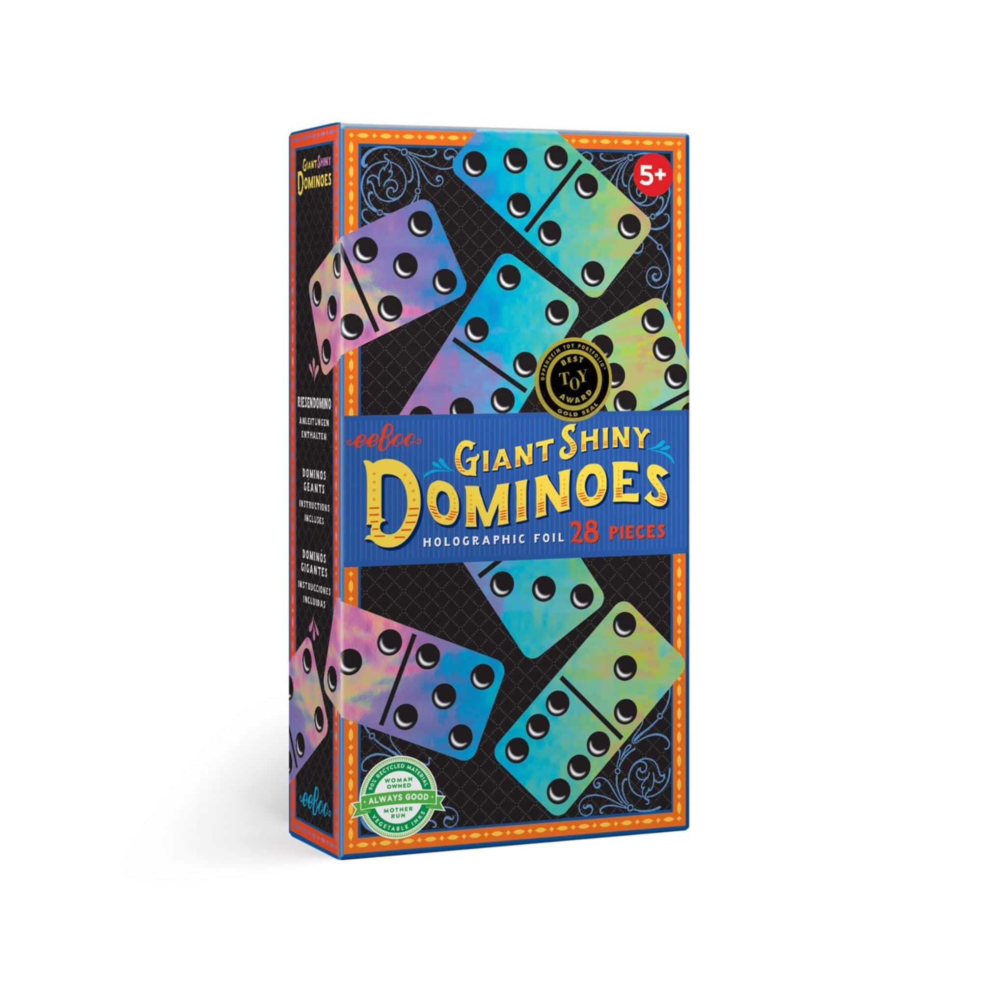 eeBoo Giant Shiny Holographic Foil Dominoes